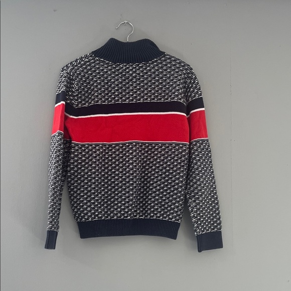 Tommy Hilfiger Men's Black and Red Zip-Up Sweater Size Medium - Picture 5 of 6